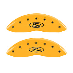 MGP 4 Caliper Covers Engraved Front & Rear MGP Yellow finish black ch