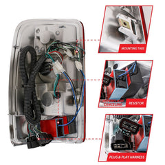 ANZO 2000-2006 Chevrolet Suburban LED Taillights Red/Clear