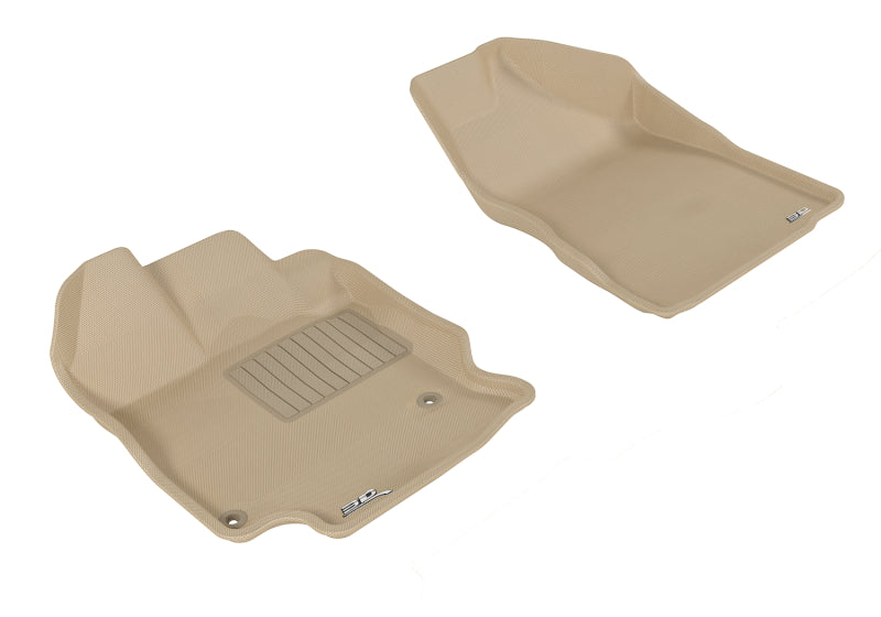 3D MAXpider 2012-2012 Toyota Venza Kagu 1st Row Floormat - Tan