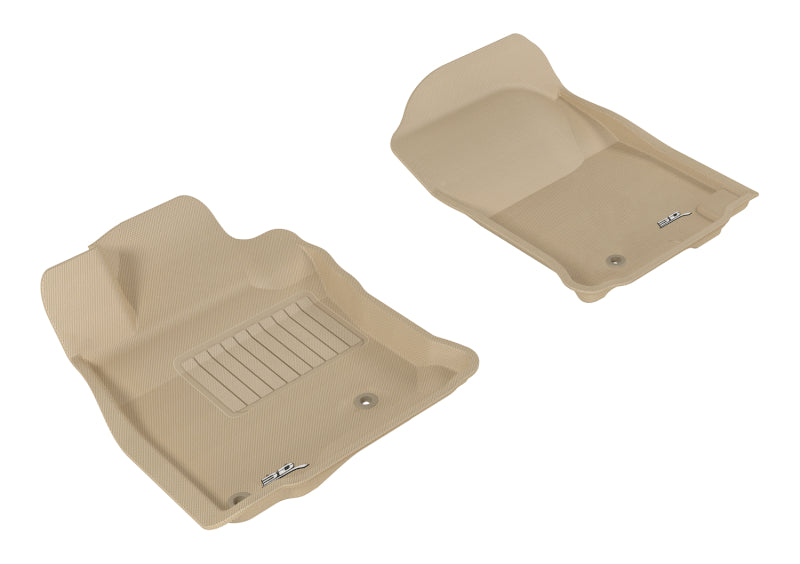 3D MAXpider 2010-2012 Toyota 4Runner Kagu 1st Row Floormat - Tan