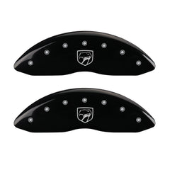 MGP 4 Caliper Covers Engraved Front Gen 2/Viper Engraved Rear Gen 2/Snake Black finish silver ch