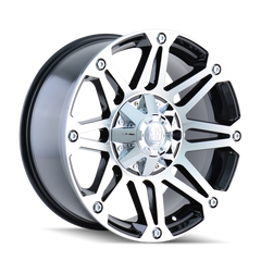 Mayhem 8010 Riot 17x8 / 5x127 BP / 10mm Offset / 87mm Hub Black/Machined Face Wheel