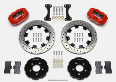 Wilwood Forged Dynalite Front Hat Kit 12.19in Drilled Red 00-04 PT Cruiser/03-04 SRT/4