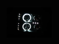 ANZO 2007-2013 Gmc Sierra 1500 Projector Headlights w/ Halo Black