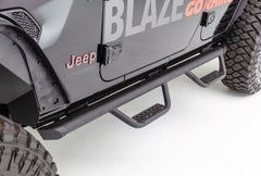 Go Rhino 18-20 Jeep Wrangler JLU Dominator Extreme D2 SideSteps - Cab Length - Tex Blk
