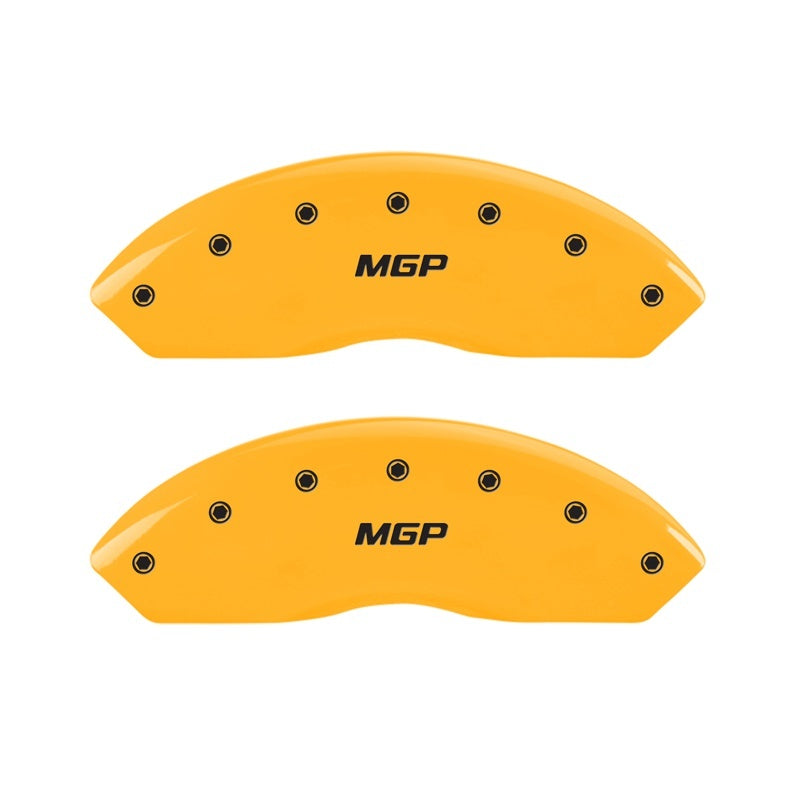 MGP 2 Caliper Covers Engraved Front MGP Yellow Finish Black Characters 2011 Ford Focus