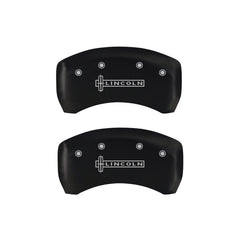 MGP 4 Caliper Covers Engraved Front & Rear Lincoln Red finish silver ch