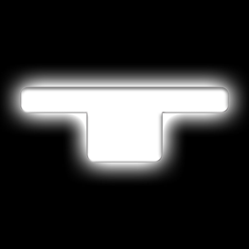 ORACLE Lighting Universal Illuminated LED Letter Badges - Matte White Surface Finish - T
