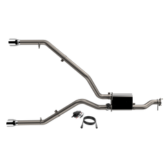 QTP 2019 + Ram 1500 CC/SB 5.7L Screamer 304 SS Cat Back Exhaust Split Rear Exit w/3in Tips
