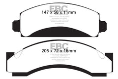 EBC 74-80 Chevrolet C30 (JB8) Yellowstuff Front Brake Pads