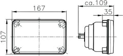 Hella Module 164 x 103mm H4 12V ECE High/Low Beam Headlamp