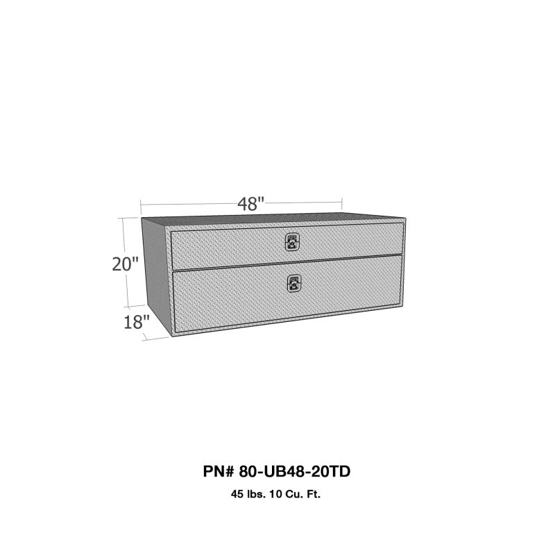 Westin/Brute UnderBody 48in x 20in w/ Top Drawer - Aluminum