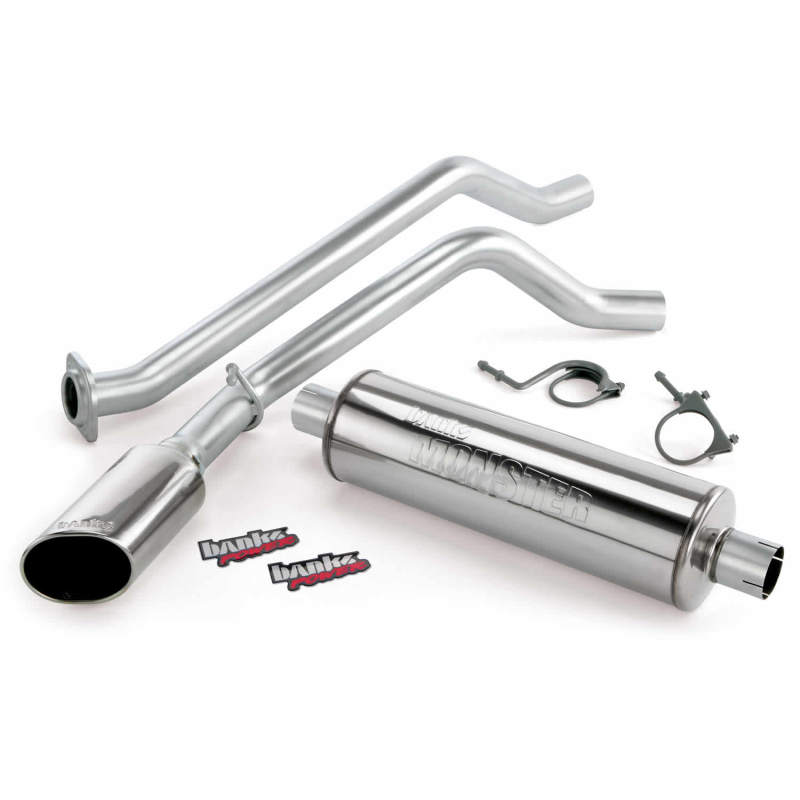 Banks Power 09 Chevy 4.8L CCSB-FFV Monster Exhaust Sys - SS Single Side-Exit Exhaust w/ Chrome Tip