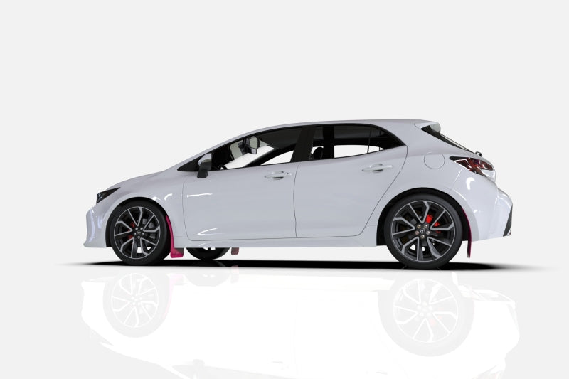 Rally Armor 08-17 Mitsubishi EVO X Pink Mud Flap BCE Logo