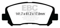 EBC 15+ Chrysler 200 2.4 Greenstuff Front Brake Pads