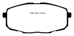 EBC 09-12 Hyundai Elantra 2.0 Touring Redstuff Front Brake Pads