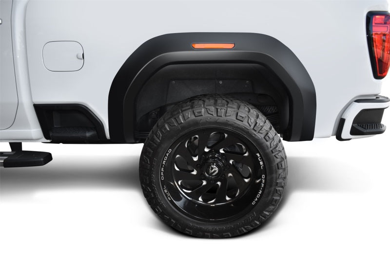 Bushwacker 20-21 GMC Sierra HD 2500/3500 Extend-A-Fender Style Flares 2pc Rear - Black