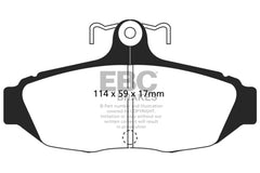 EBC 87-93 Ford Mustang 5.0 Redstuff Rear Brake Pads