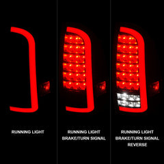 ANZO 05-15 Toyota Tacoma Full LED Tail Lights w/Light Bar Sequential Black Housing Smoke Lens