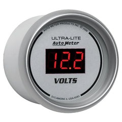 Autometer Ultra-Lite 2-1/16in 8-18 Volts Digital Voltmeter