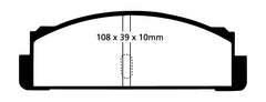 EBC 68-83 Fiat 124 1.6 Greenstuff Rear Brake Pads