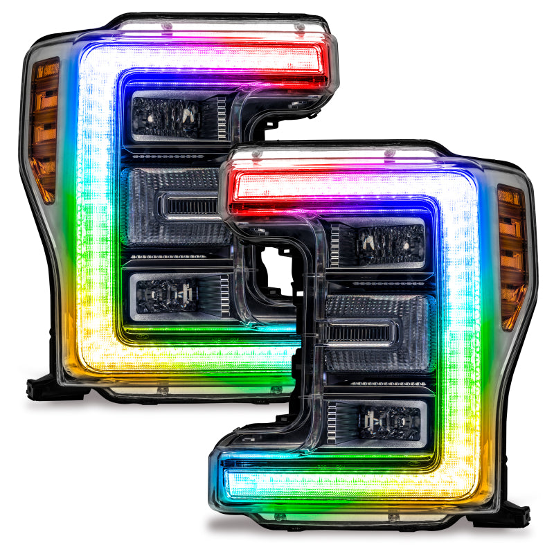 Oracle 17-19 Ford F-250/F-350 Superduty Headlight DRL Upgrade Kit - ColorSHIFT w/ Simple Controller