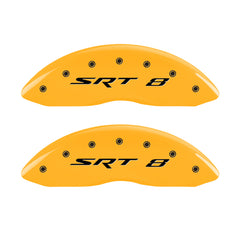 MGP 4 Caliper Covers Engraved Front & Rear Srt8 Yellow Finish Black Char 2006 Jeep Commander