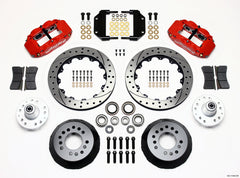 Wilwood Narrow Superlite 6R Front Hub Kit 12.88in Drill Red Magnum Force Drop Spndle