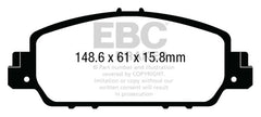 EBC 13+ Honda Accord Coupe 2.4 EX Greenstuff Front Brake Pads