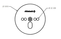 Ridetech Airspring Pattern Plate wit 7/16 Nut Centered