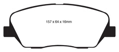 EBC 08-11 Kia Borrego 3.8 Greenstuff Front Brake Pads