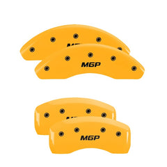MGP 4 Caliper Covers Engraved Front & Rear MGP Yellow Finish Black Char 2006 Infiniti QX56