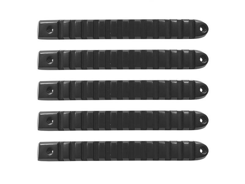 DV8 Offroad 2007-2018 Jeep JK Black Rail Style Door Handle Inserts - Set Of 5