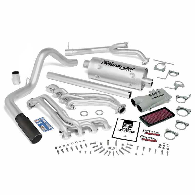Banks Power 87-89 Ford 460 Std Cab C6/Man PowerPack System - SS Single Exhaust w/ Black Tip