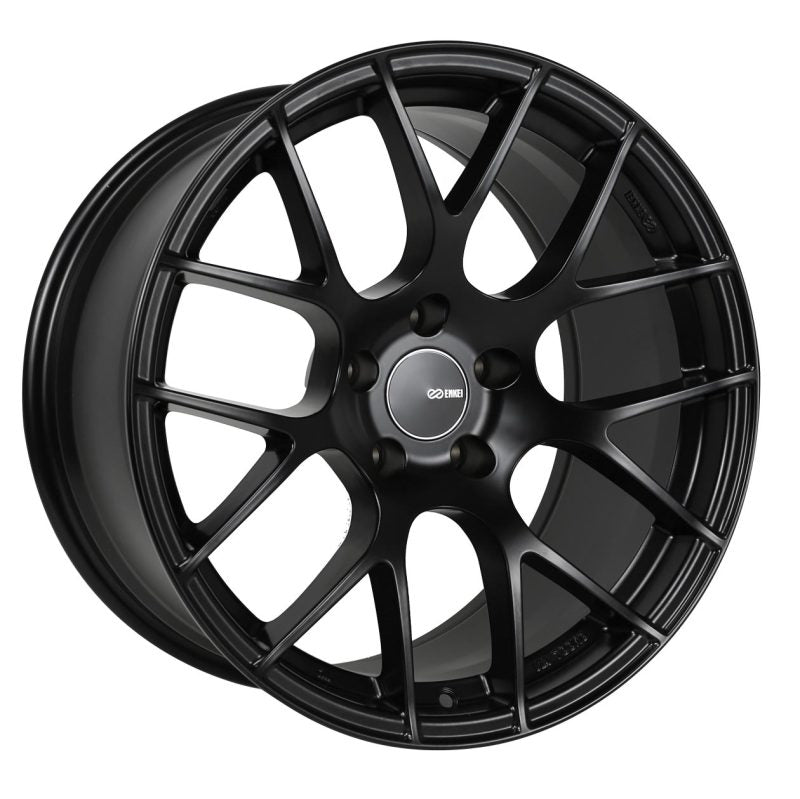 Enkei Raijin 18x8 32mm Offset 5x120 Bolt Pattern 72.6 Bore Diamter Matte Black Wheel