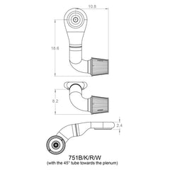 Spectre Plenum Kit (Low) w/Passenger Side 45/90 Degree Tube