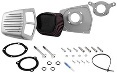 K&N Street Metal Intake System 08-16 Harley Davidson Shaker Silver H/D Touring Models