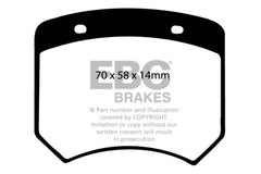 EBC 70-73 Rover Mini 1275 (10in Wheels) Greenstuff Front Brake Pads