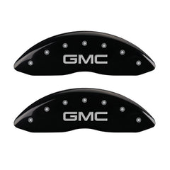 MGP 2 Caliper Covers Engraved Front GMC Black Finish Silver Characters 2008 GMC Canyon