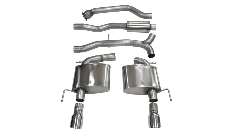 Corsa 13-14 Cadillac ATS Sedan 2.0L A/T Polished Sport Dual Rear Cat-B ...