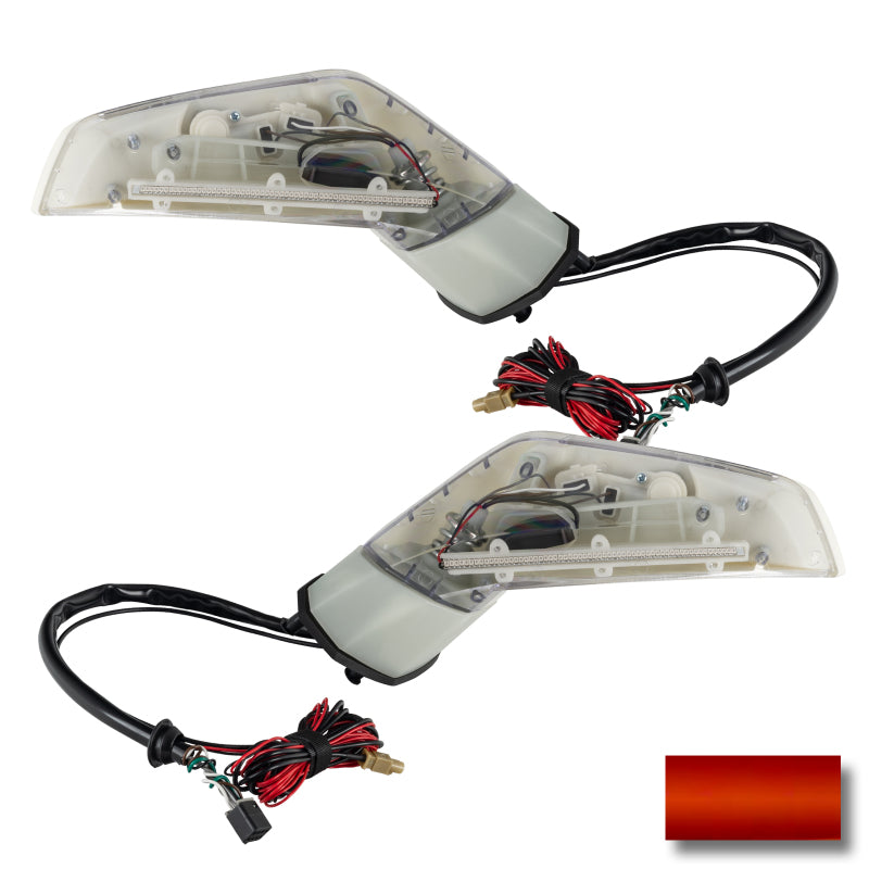 Oracle 05-13 Chevy Corvette C6 Concept Side Mirrors - Ghosted - Daytona Sunset Orange (G8F)