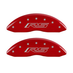 MGP 4 Caliper Covers Engraved Front & Rear Gen 5/RS Red finish silver ch