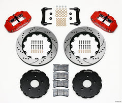 Wilwood Narrow Superlite 6R Front Hat Kit 14.00in Drill Red 2005-up Corvette C6