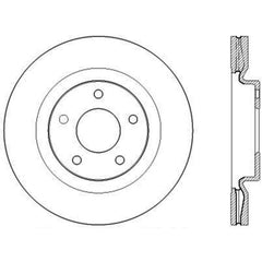 StopTech 11-14 Nissan Juke Slotted Front Left Rotor