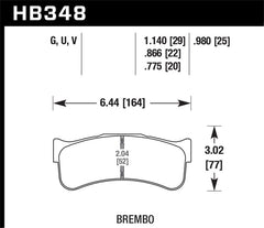 Hawk DTC-80 Brembo 29mm Race Brake Pads