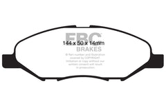 EBC 09-11 Nissan Versa 1.6 Redstuff Front Brake Pads