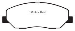 EBC 08-10 Hyundai Genesis 3.8 Redstuff Front Brake Pads