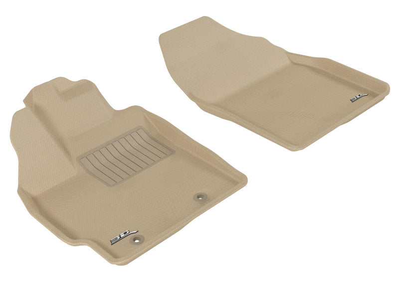 3D MAXpider 2010-2011 Toyota Prius Kagu 1st Row Floormat - Tan