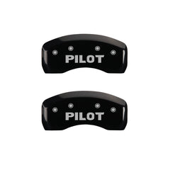 MGP 4 Caliper Covers Engraved Front Honda Engraved Rear Pilot/2015 Black finish silver ch