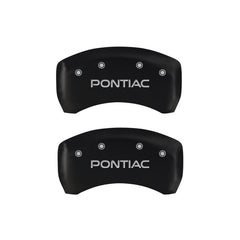 MGP 4 Caliper Covers Engraved Front & Rear Pontiac Red finish silver ch